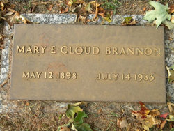 Mary Elizabeth <I>Cloud</I> Brannon 