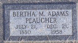 Bertha May <I>Bowen</I> Adams Plaugher 
