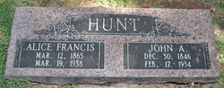Alice Francis <I>Box</I> Hunt 