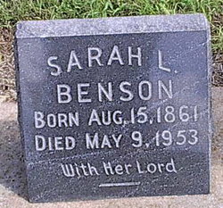 Sarah L. <I>Hopkins</I> Benson 