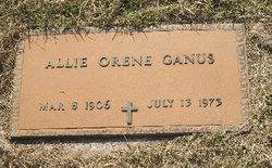 Allie Orene <I>Sauls</I> Ganus 