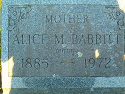 Alice Mabel “Dammy” <I>Wood</I> Babbitt 