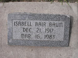 Isabell <I>Bair</I> Baum 