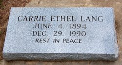 Carrie Ethel Lang 
