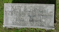 Mary E <I>Crosby</I> Lombard 