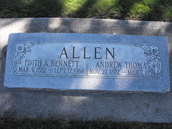 Edith A <I>Bennett</I> Allen 