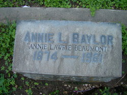 Annie Lawrie <I>Beaumont</I> Baylor 