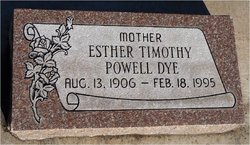 Esther <I>Timothy</I> Dye 