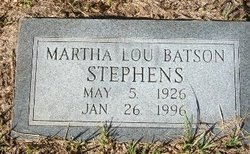 Martha Lou <I>Batson</I> Stephens 
