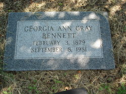 Georgia Ann <I>Gray</I> Bennett 