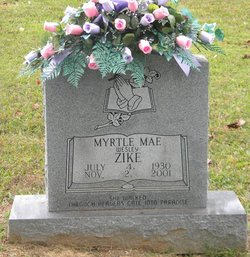 Myrtle Mae <I>Wesley</I> Zike 