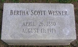 Bertha Veda <I>Scott</I> Wesner 