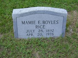 Mamie Elizabeth <I>Boyles</I> Rice 