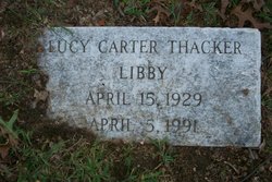 Lucy Carter Thacker <I>Augustine</I> Libby 