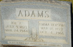 Emma <I>Hopson</I> Adams 