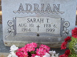 Sarah Thomas <I>Hamer</I> Adrian 