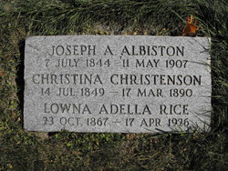 Christina <I>Christenson</I> Albiston 