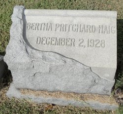 Bertha Jane <I>Pritchard</I> Haig 