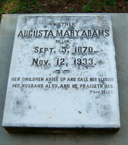 Augusta Mary <I>Dillon</I> Adams 