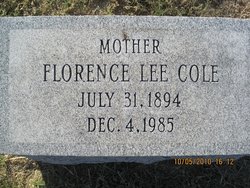 Florence Lee Cole 