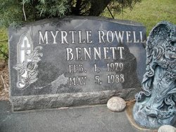 Myrtle Louvenia <I>Rowell</I> Bennett 