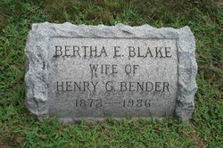 Bertha E <I>Blake</I> Bender 