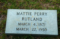 Mattie <I>Perry</I> Rutland 