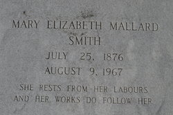 Mary Elizabeth <I>Mallard</I> Smith 