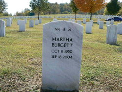 Martha Ann <I>Pitcock</I> Burgett 