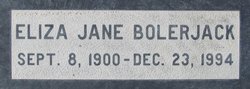 Eliza Jane <I>Cook</I> Bolerjack 