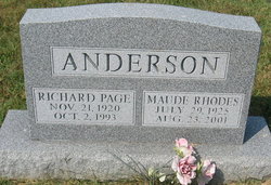Maude <I>Rhodes</I> Anderson 