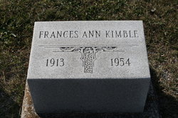 Frances Ann <I>Sharpe</I> Kimble 