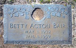 Betty May <I>Acton</I> Bair 