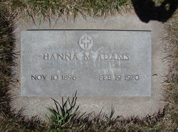 Hanna May <I>Faul</I> Adams 