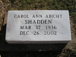 Carol Ann <I>Abicht</I> Shadden 