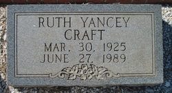 Ruth <I>Yancey</I> Craft 