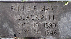 Pauline <I>Martin</I> Blackwell 