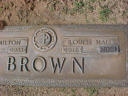 Margaret Louise “Lucy” <I>Hall</I> Brown 