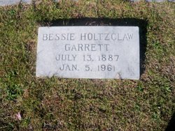 Bessie <I>Holtzclaw</I> Garrett 