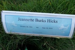 Jeannette Carmen <I>Burks</I> Hicks 