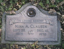 Nina Alice Matilda <I>Nelson</I> Clausen 