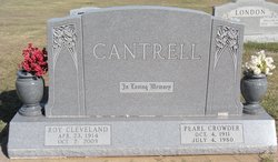 Pearl Mildred <I>Crowder</I> Cantrell 