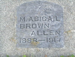 Mary Abigail <I>Brown</I> Allen 