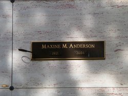 Maxine Myra <I>Hofmann</I> Anderson 