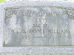 Sarah Elizabeth “Sally” <I>Williams</I> Key 
