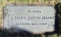 Mary <I>Hatch</I> Mann 