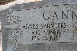 Agnes Elizabeth <I>Saunders</I> Cannon 