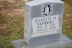 Jeanette D <I>Dobbin</I> Sanders 