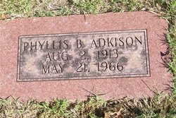 Phyllis <I>Brooks</I> Adkison 