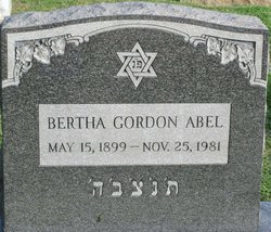 Bertha <I>Gordon</I> Abel 